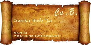 Csonka Beáta névjegykártya
